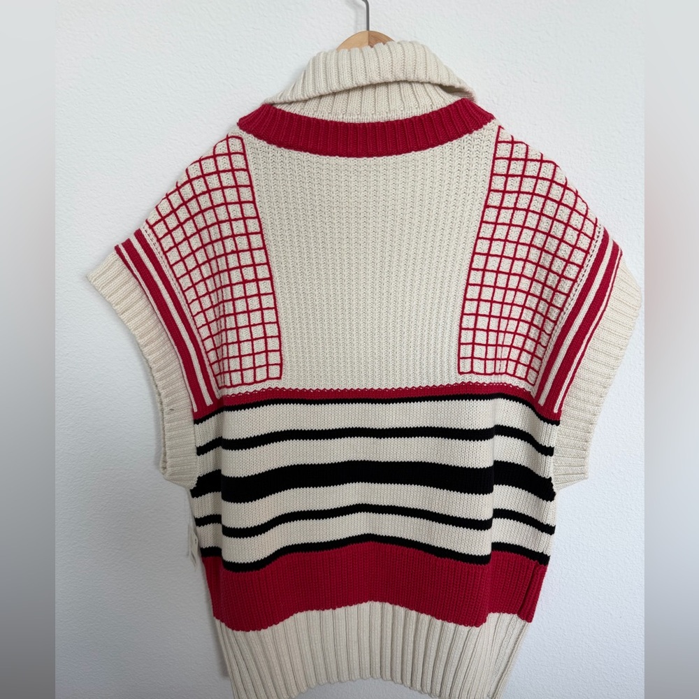 NWT Anthropologie Maeve x NUULY Tennis Twofer Sweater Large Athleisure - Picture 5 of 5